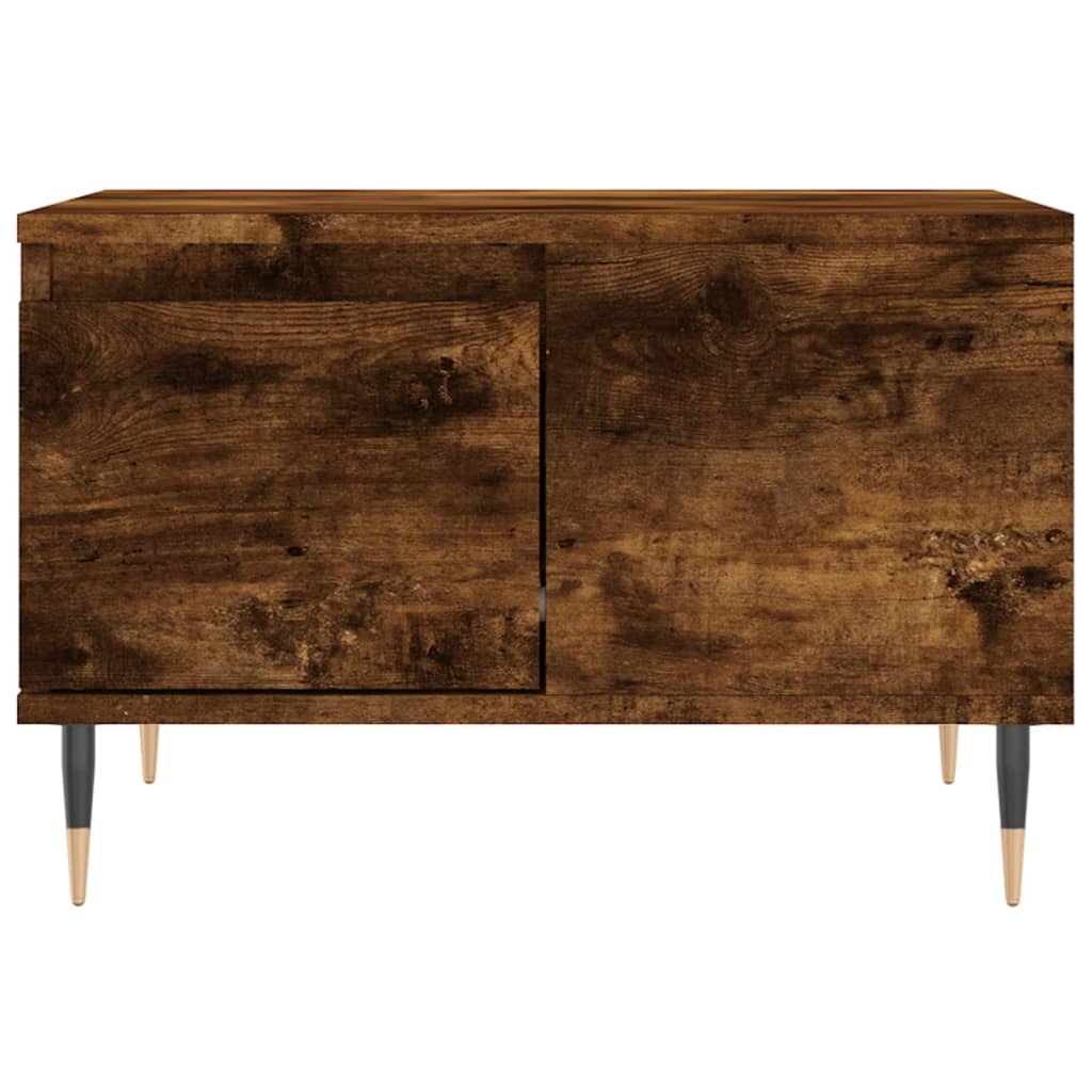 vidaXL Coffee Table Smoked Oak 55x55x36.5 cm Engineered Wood 5