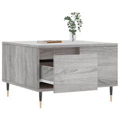 vidaXL Coffee Table Grey Sonoma 55x55x36.5 cm Engineered Wood 4
