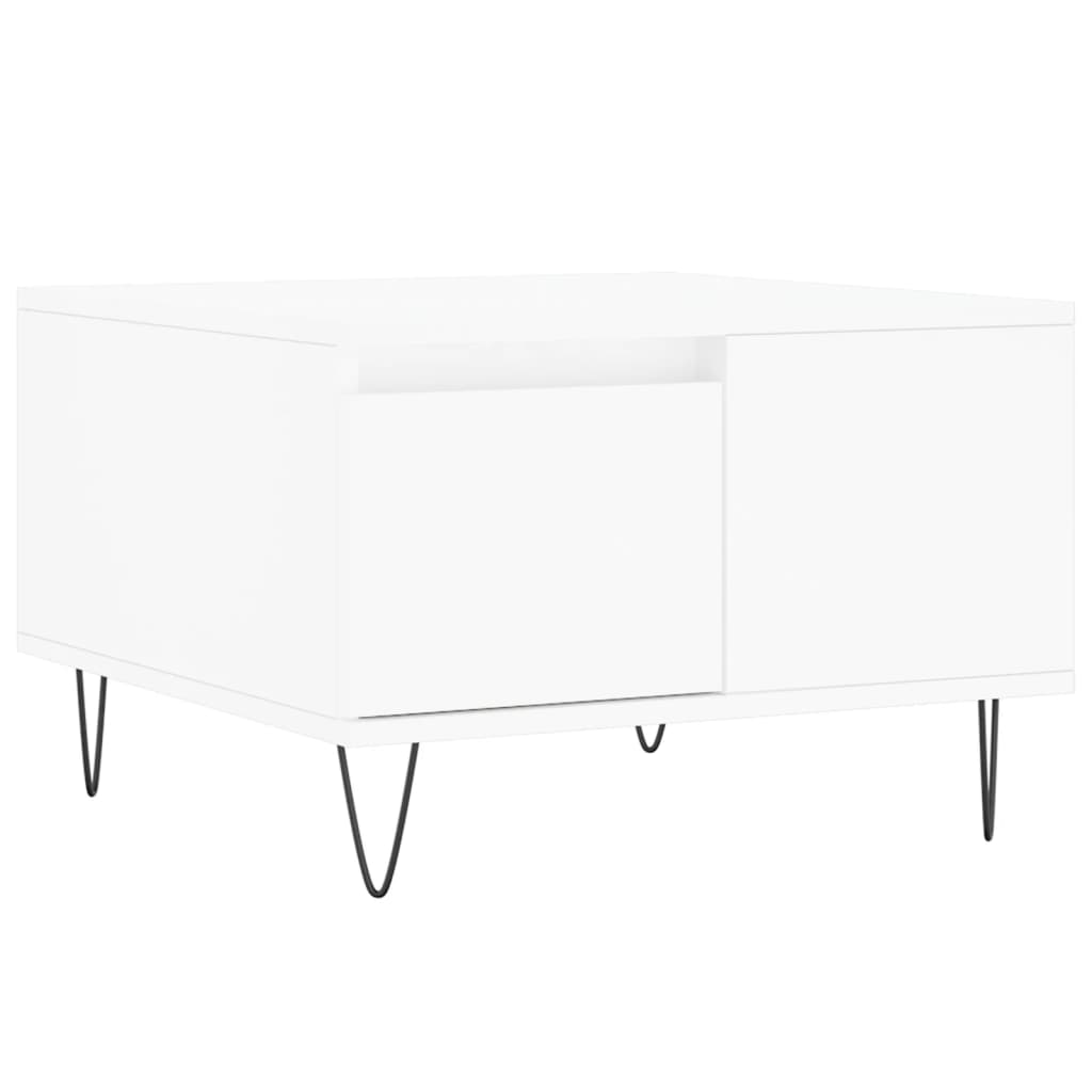 vidaXL Coffee Table White 55x55x36.5 cm Engineered Wood 2