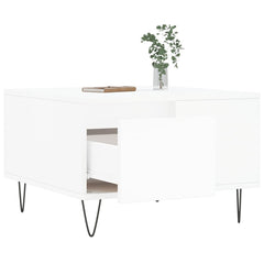 vidaXL Coffee Table White 55x55x36.5 cm Engineered Wood 4