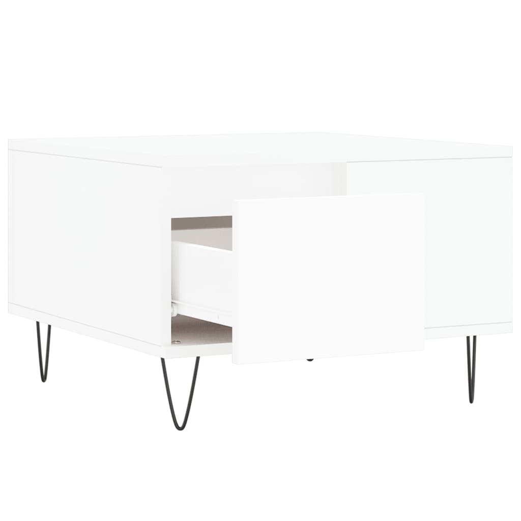 vidaXL Coffee Table White 55x55x36.5 cm Engineered Wood 6