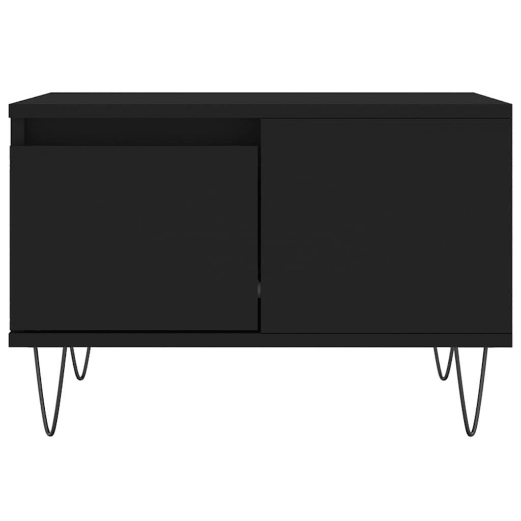 vidaXL Coffee Table Black 55x55x36.5 cm Engineered Wood 5