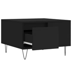 vidaXL Coffee Table Black 55x55x36.5 cm Engineered Wood 6