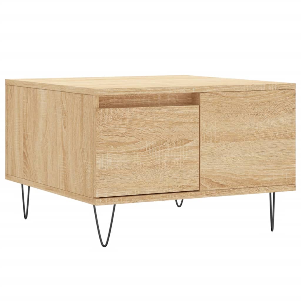 vidaXL Coffee Table Sonoma Oak 55x55x36.5 cm Engineered Wood 2
