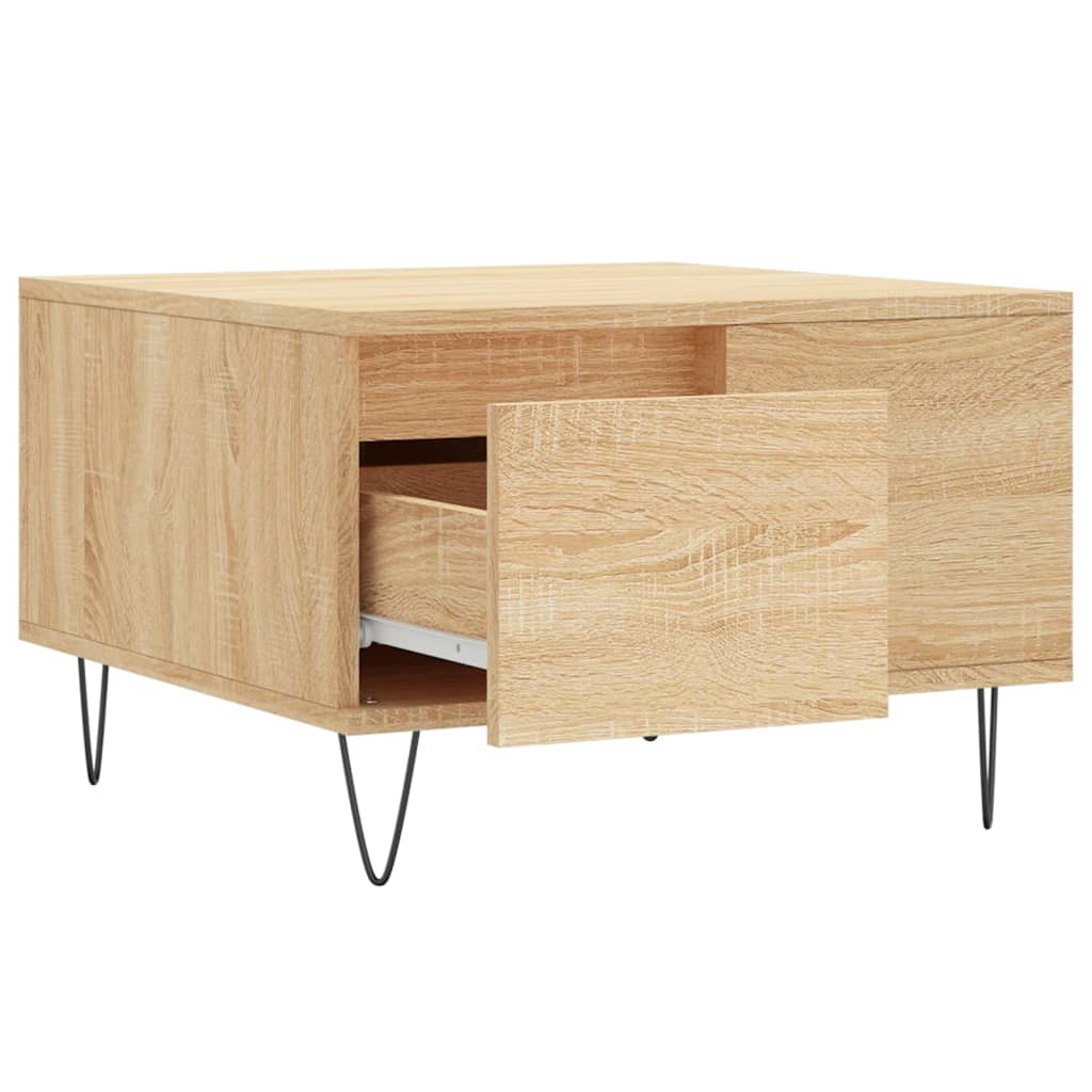 vidaXL Coffee Table Sonoma Oak 55x55x36.5 cm Engineered Wood 6