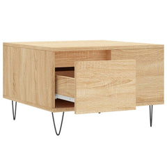 vidaXL Coffee Table Sonoma Oak 55x55x36.5 cm Engineered Wood 6