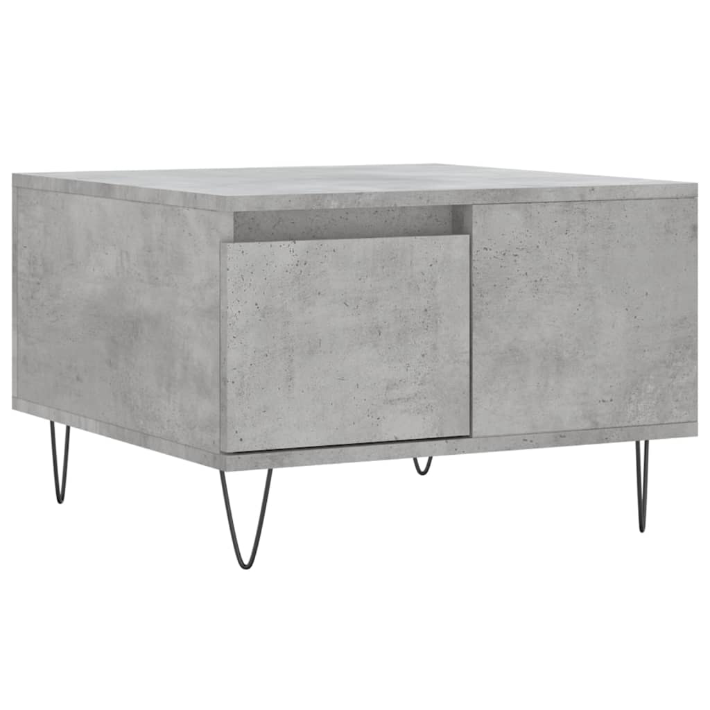 vidaXL Coffee Table Concrete Grey 55x55x36.5 cm Engineered Wood 2