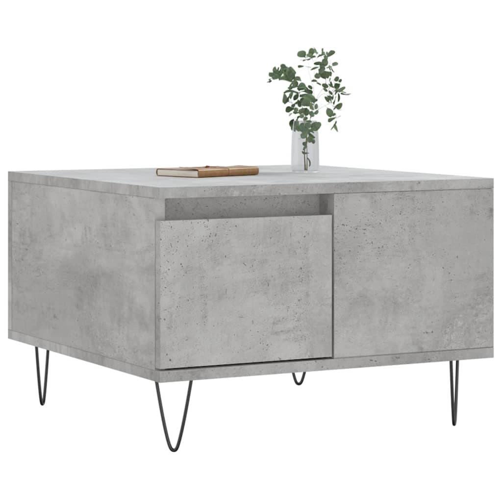 vidaXL Coffee Table Concrete Grey 55x55x36.5 cm Engineered Wood 3