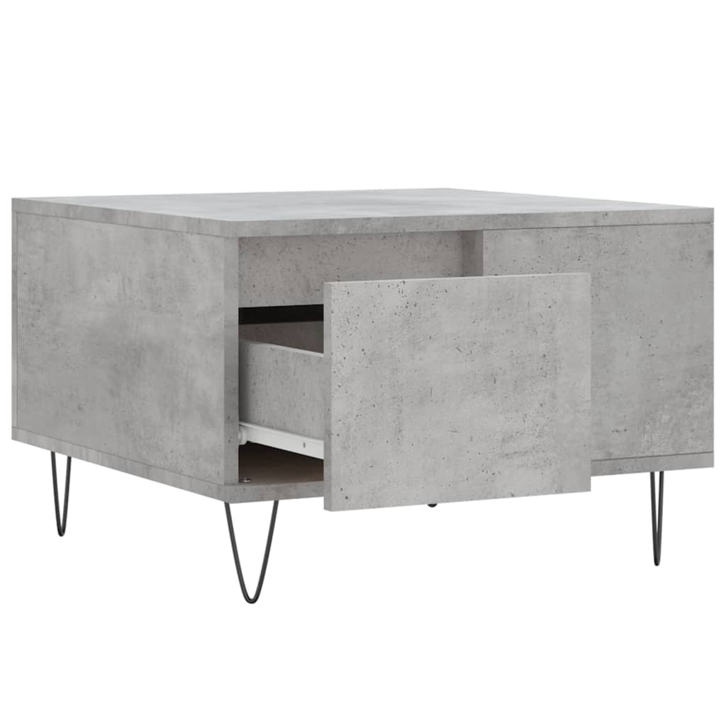 vidaXL Coffee Table Concrete Grey 55x55x36.5 cm Engineered Wood 6
