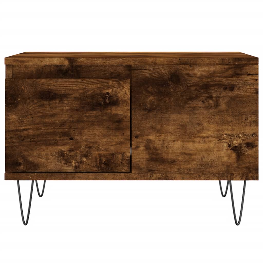vidaXL Coffee Table Smoked Oak 55x55x36.5 cm Engineered Wood 5