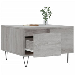 vidaXL Coffee Table Grey Sonoma 55x55x36.5 cm Engineered Wood 4
