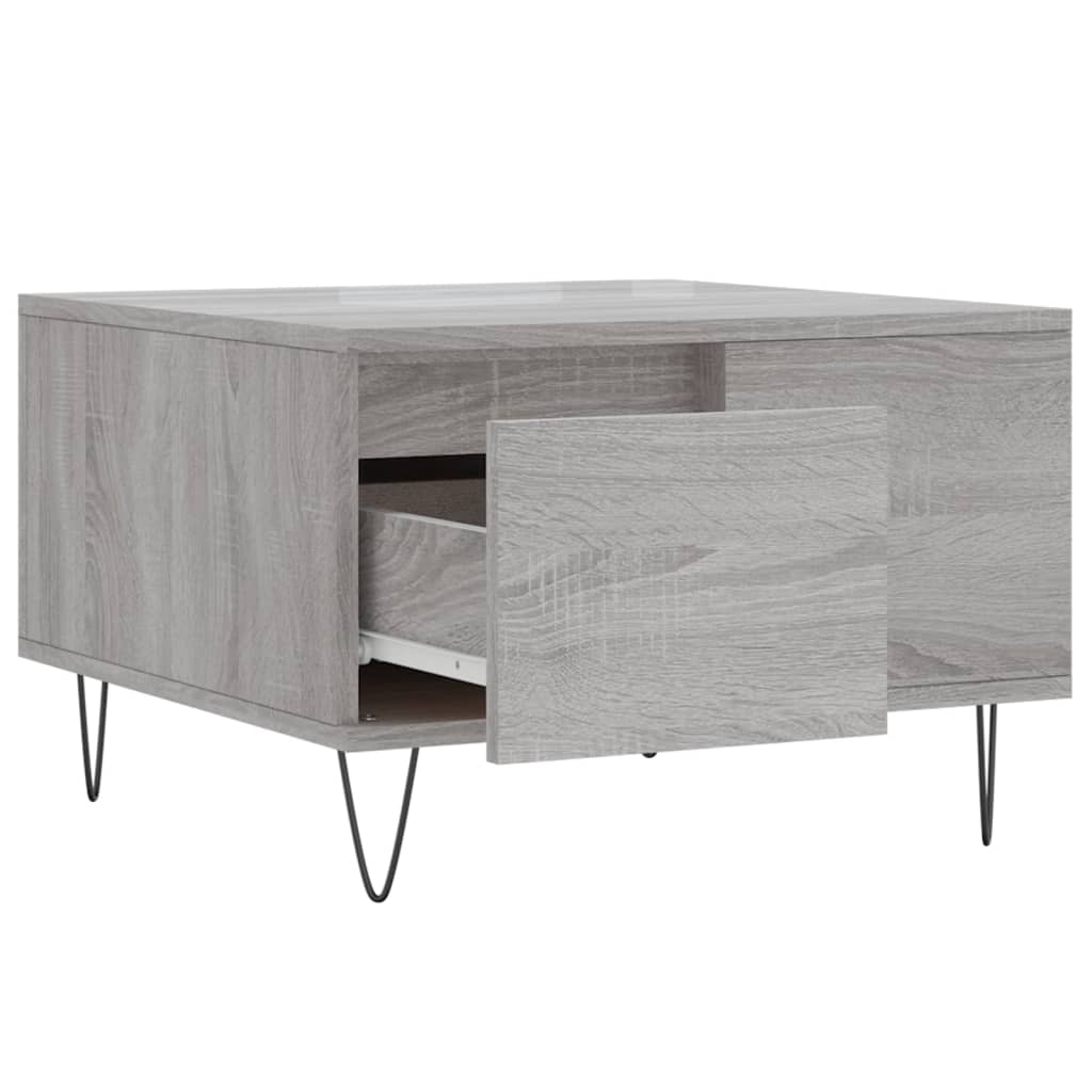 vidaXL Coffee Table Grey Sonoma 55x55x36.5 cm Engineered Wood 6