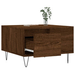 vidaXL Coffee Table Brown Oak 55x55x36.5 cm Engineered Wood 4