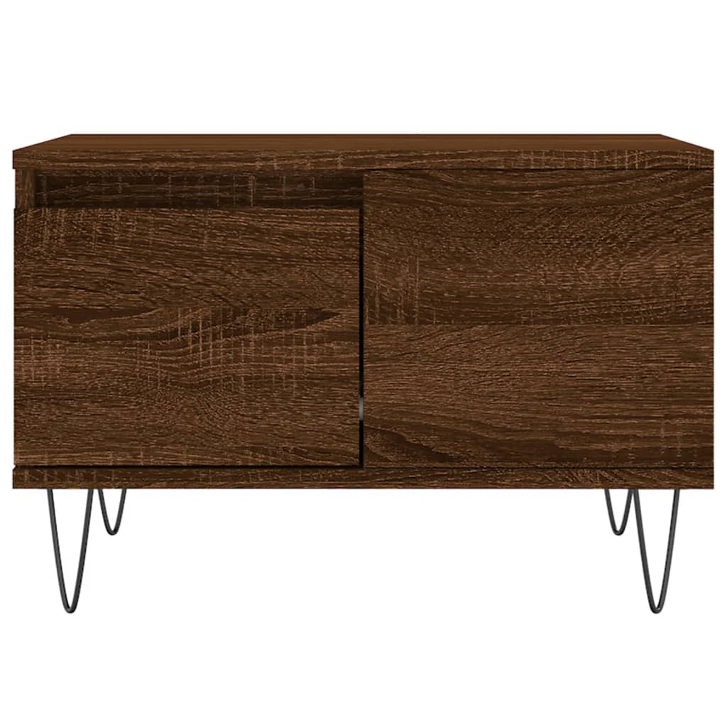 vidaXL Coffee Table Brown Oak 55x55x36.5 cm Engineered Wood 5
