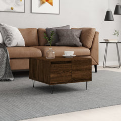 vidaXL Coffee Table Brown Oak 55x55x36.5 cm Engineered Wood 1