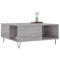 vidaXL Coffee Table Grey Sonoma 80x80x36.5 cm Engineered Wood 3