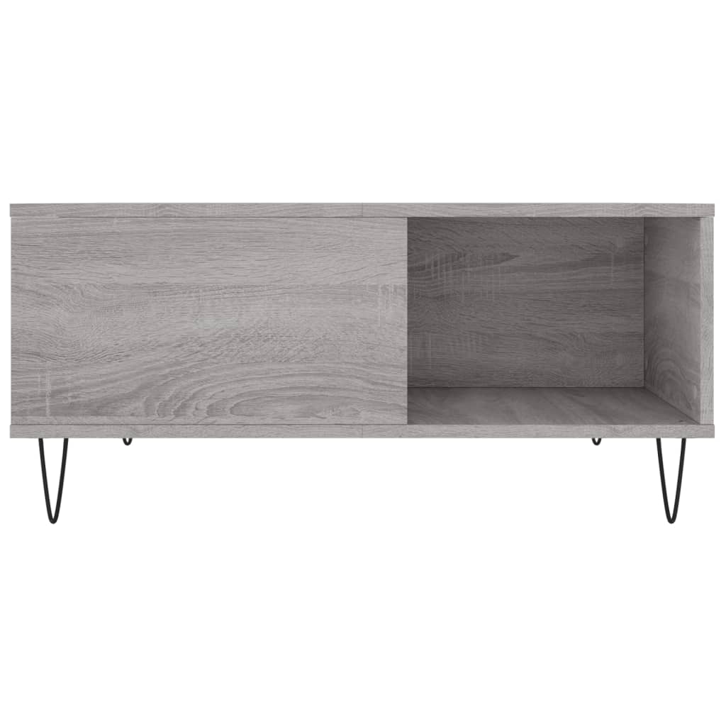 vidaXL Coffee Table Grey Sonoma 80x80x36.5 cm Engineered Wood 5