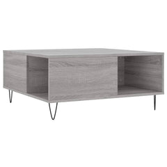 vidaXL Coffee Table Grey Sonoma 80x80x36.5 cm Engineered Wood 6