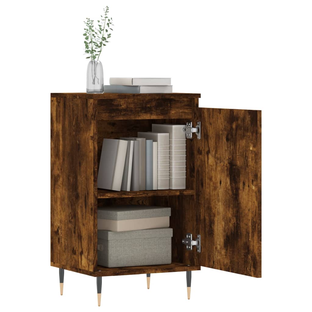 vidaXL Sideboard Smoked Oak 40x35x70 cm Engineered Wood 4