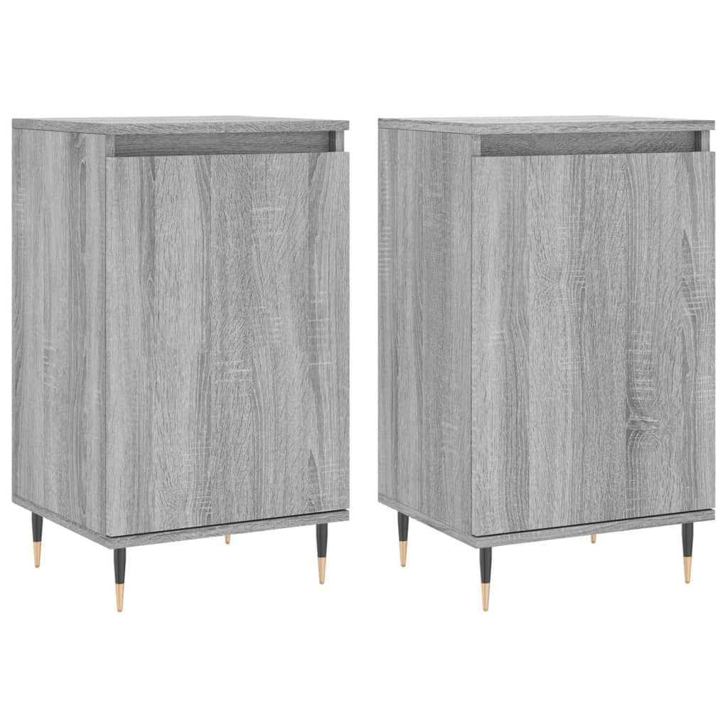 vidaXL Sideboards 2 pcs Grey Sonoma 40x35x70 cm Engineered Wood 2