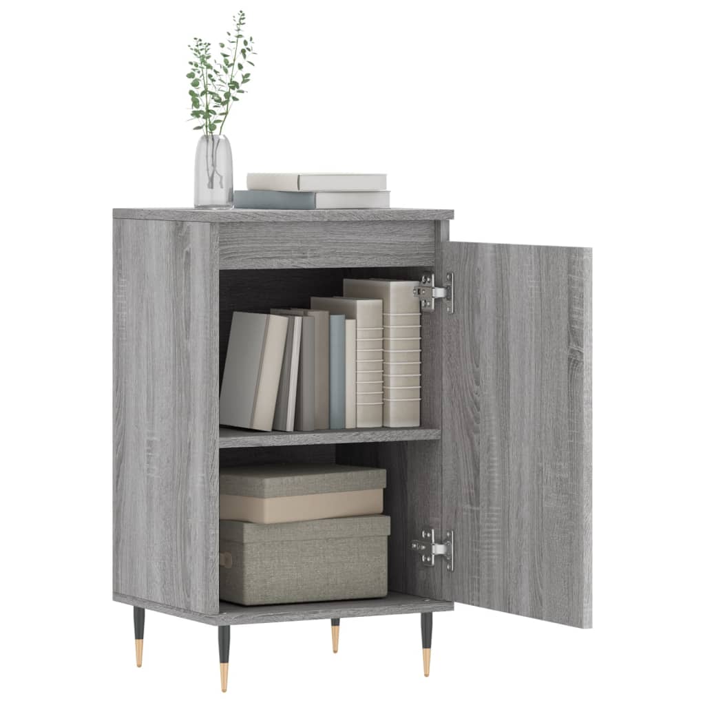 vidaXL Sideboards 2 pcs Grey Sonoma 40x35x70 cm Engineered Wood 4
