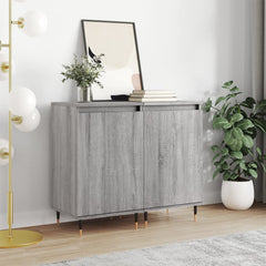 vidaXL Sideboards 2 pcs Grey Sonoma 40x35x70 cm Engineered Wood 1