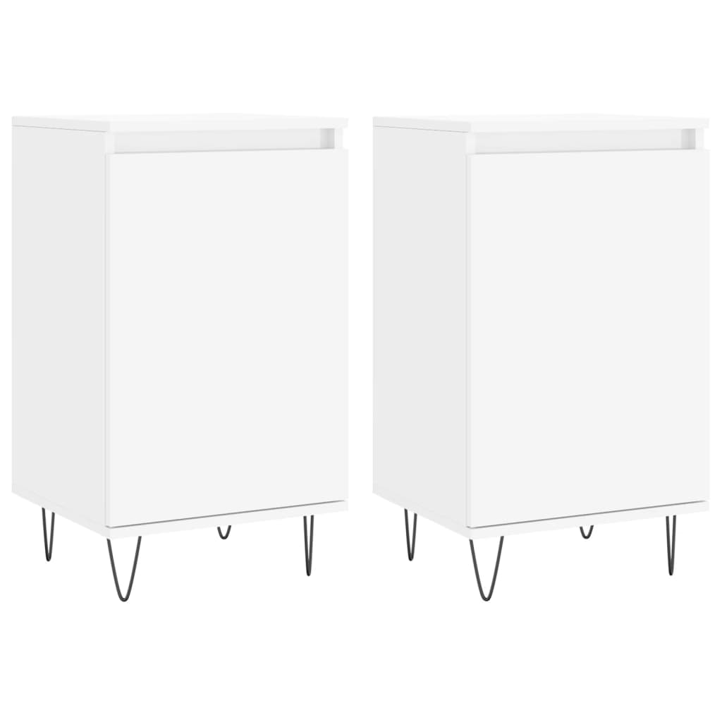 vidaXL Sideboards 2 pcs White 40x35x70 cm Engineered Wood 2