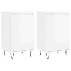 vidaXL Sideboards 2 pcs High Gloss White 40x35x70 cm Engineered Wood 2