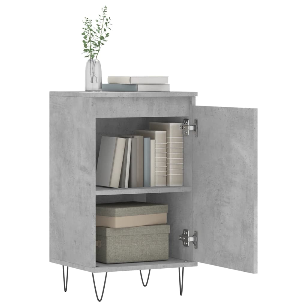 vidaXL Sideboards 2 pcs Concrete Grey 40x35x70 cm Engineered Wood 4