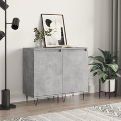 vidaXL Sideboards 2 pcs Concrete Grey 40x35x70 cm Engineered Wood 1