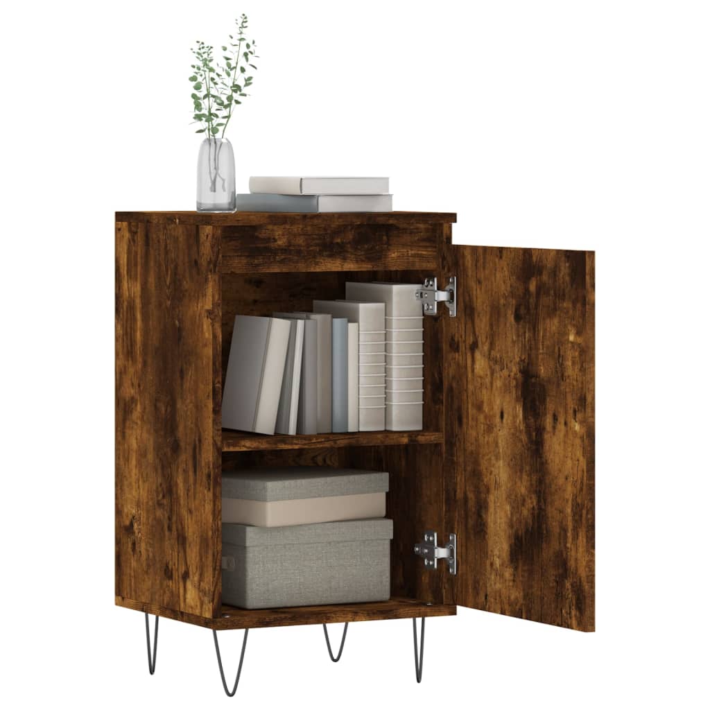 vidaXL Sideboard Smoked Oak 40x35x70 cm Engineered Wood 4