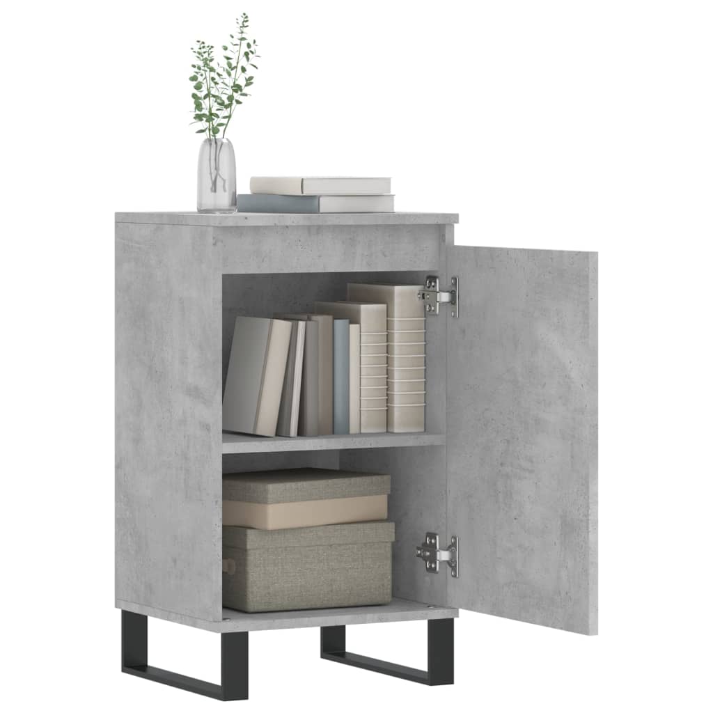 vidaXL Sideboards 2 pcs Concrete Grey 40x35x70 cm Engineered Wood 4