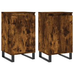 vidaXL Sideboards 2 pcs Smoked Oak 40x35x70 cm Engineered Wood 2