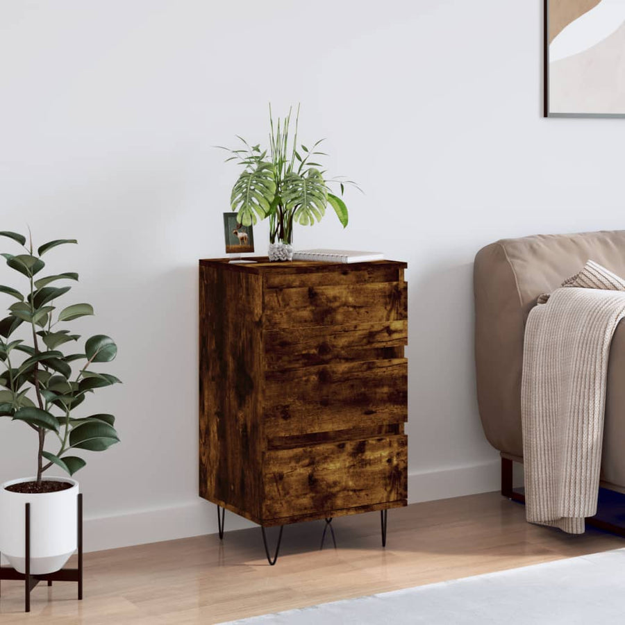 vidaXL Sideboard Smoked Oak 40x35x70 cm Engineered Wood 1