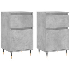vidaXL Sideboards 2 pcs Concrete Grey 40x35x70 cm Engineered Wood 2