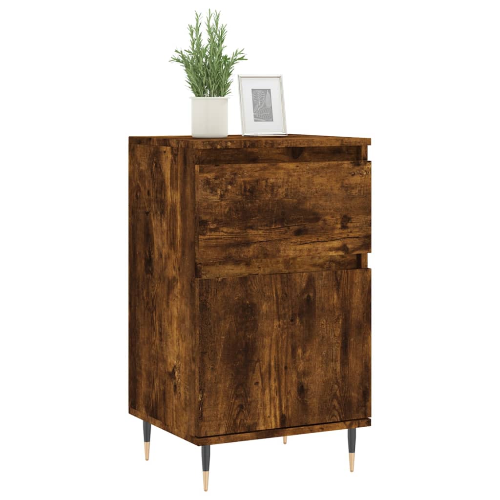 vidaXL Sideboard Smoked Oak 40x35x70 cm Engineered Wood 3