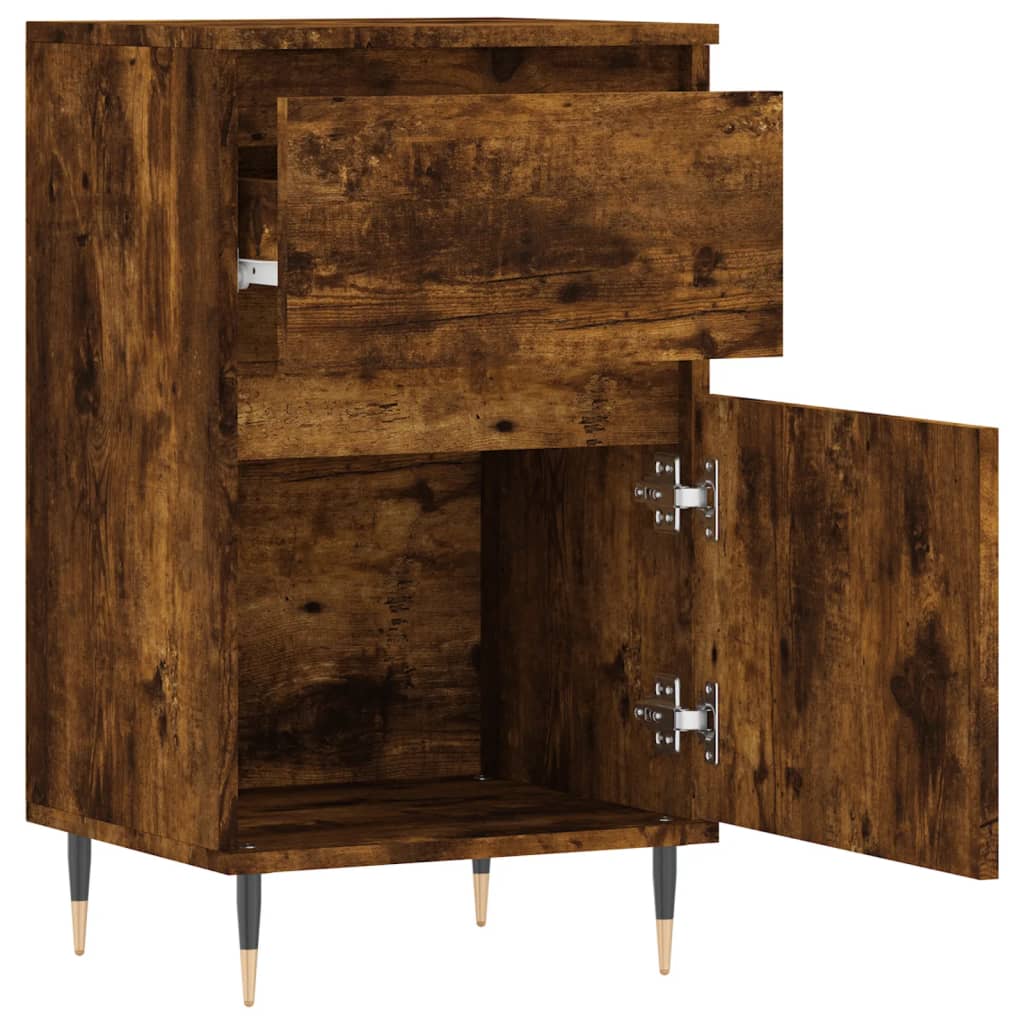 vidaXL Sideboard Smoked Oak 40x35x70 cm Engineered Wood 6