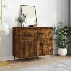 vidaXL Sideboards 2 pcs Smoked Oak 40x35x70 cm Engineered Wood 1