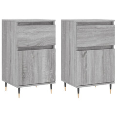 vidaXL Sideboards 2 pcs Grey Sonoma 40x35x70 cm Engineered Wood 2