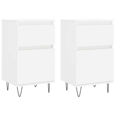 vidaXL Sideboards 2 pcs White 40x35x70 cm Engineered Wood 2