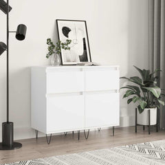 vidaXL Sideboards 2 pcs White 40x35x70 cm Engineered Wood 1