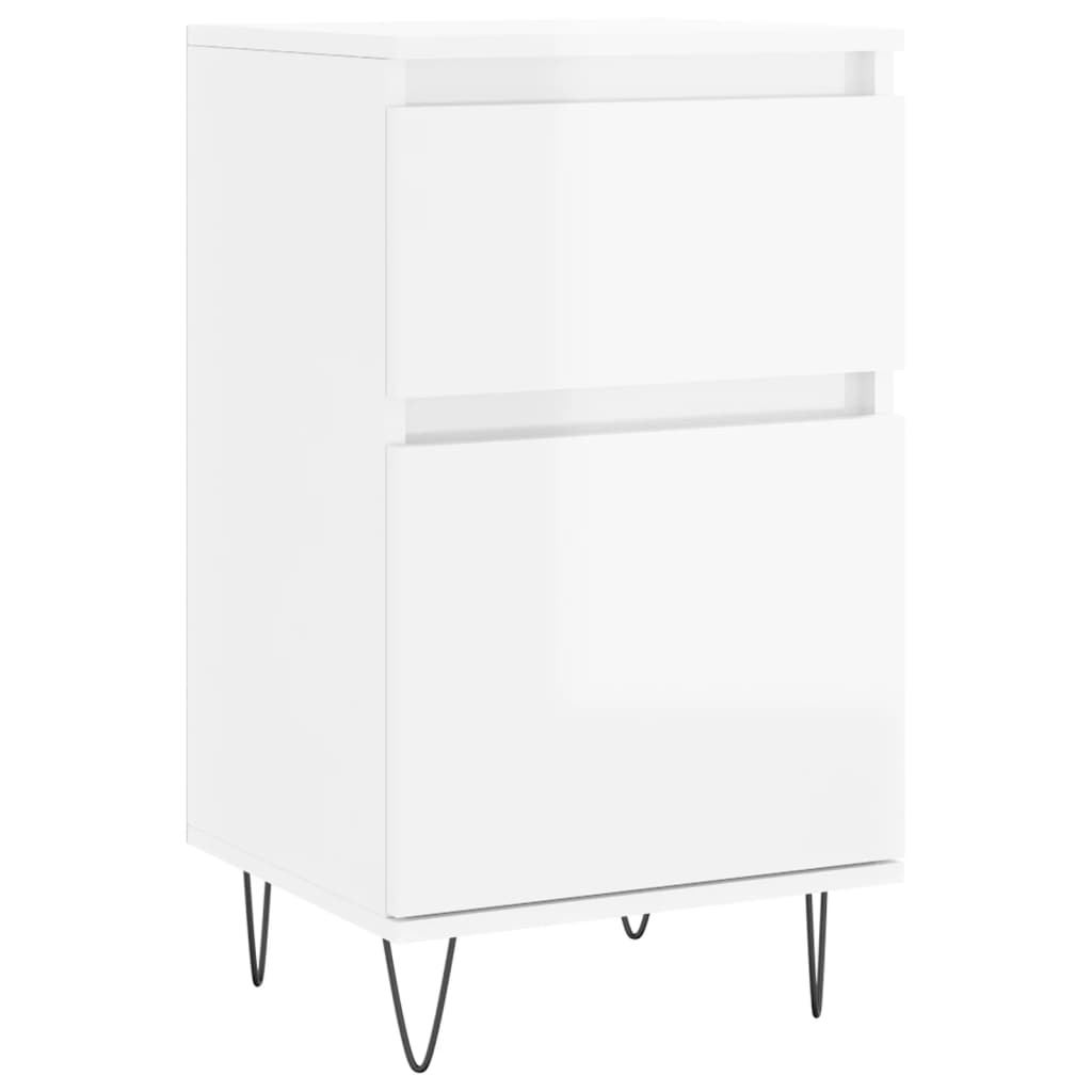 vidaXL Sideboards 2 pcs High Gloss White 40x35x70 cm Engineered Wood 5