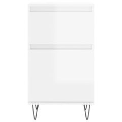 vidaXL Sideboards 2 pcs High Gloss White 40x35x70 cm Engineered Wood 6
