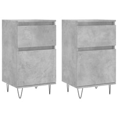 vidaXL Sideboards 2 pcs Concrete Grey 40x35x70 cm Engineered Wood 2