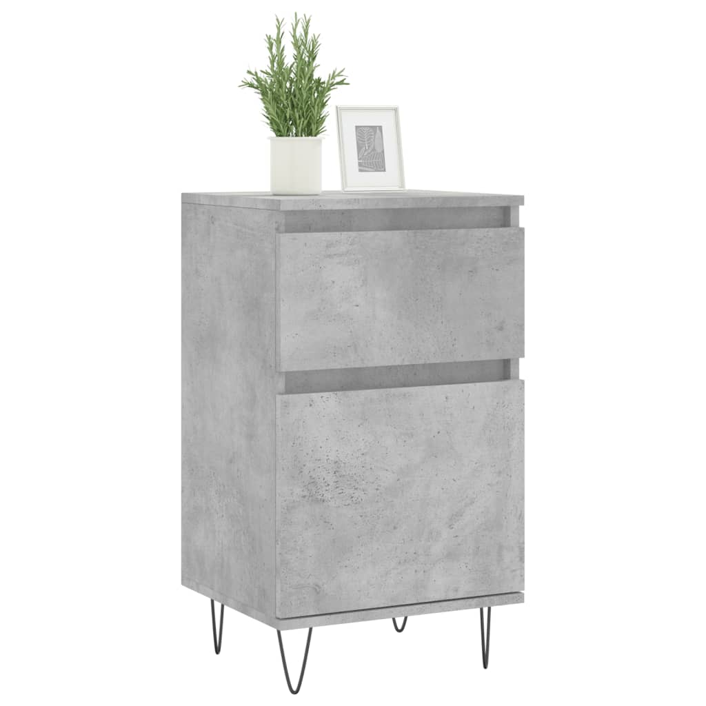 vidaXL Sideboards 2 pcs Concrete Grey 40x35x70 cm Engineered Wood 3