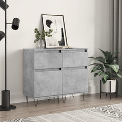 vidaXL Sideboards 2 pcs Concrete Grey 40x35x70 cm Engineered Wood 1