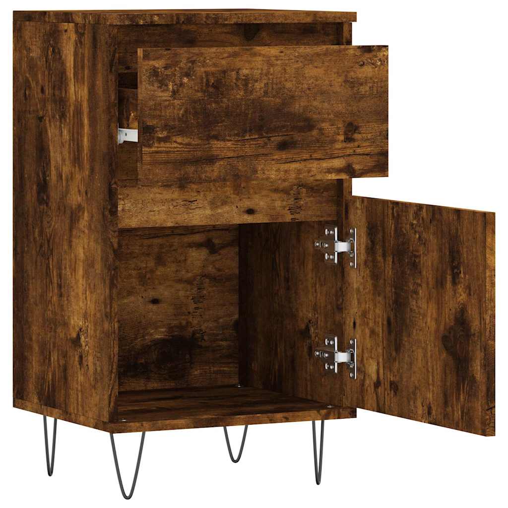 vidaXL Sideboard Smoked Oak 40x35x70 cm Engineered Wood 4
