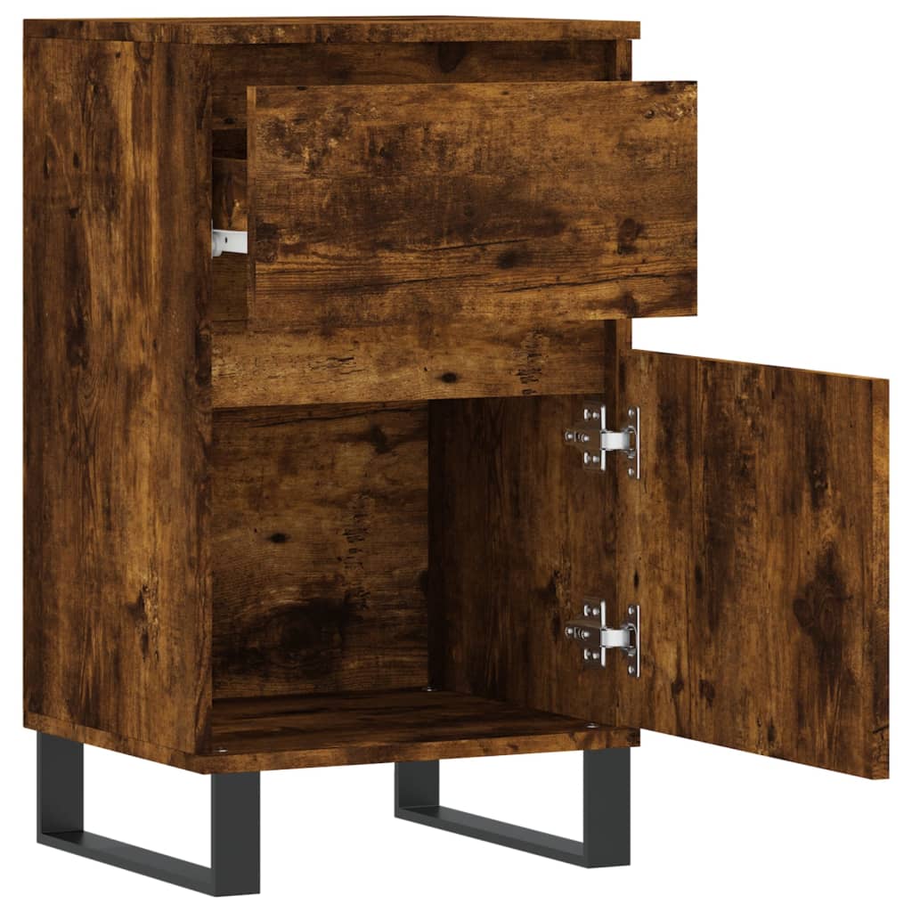 vidaXL Sideboard Smoked Oak 40x35x70 cm Engineered Wood 6