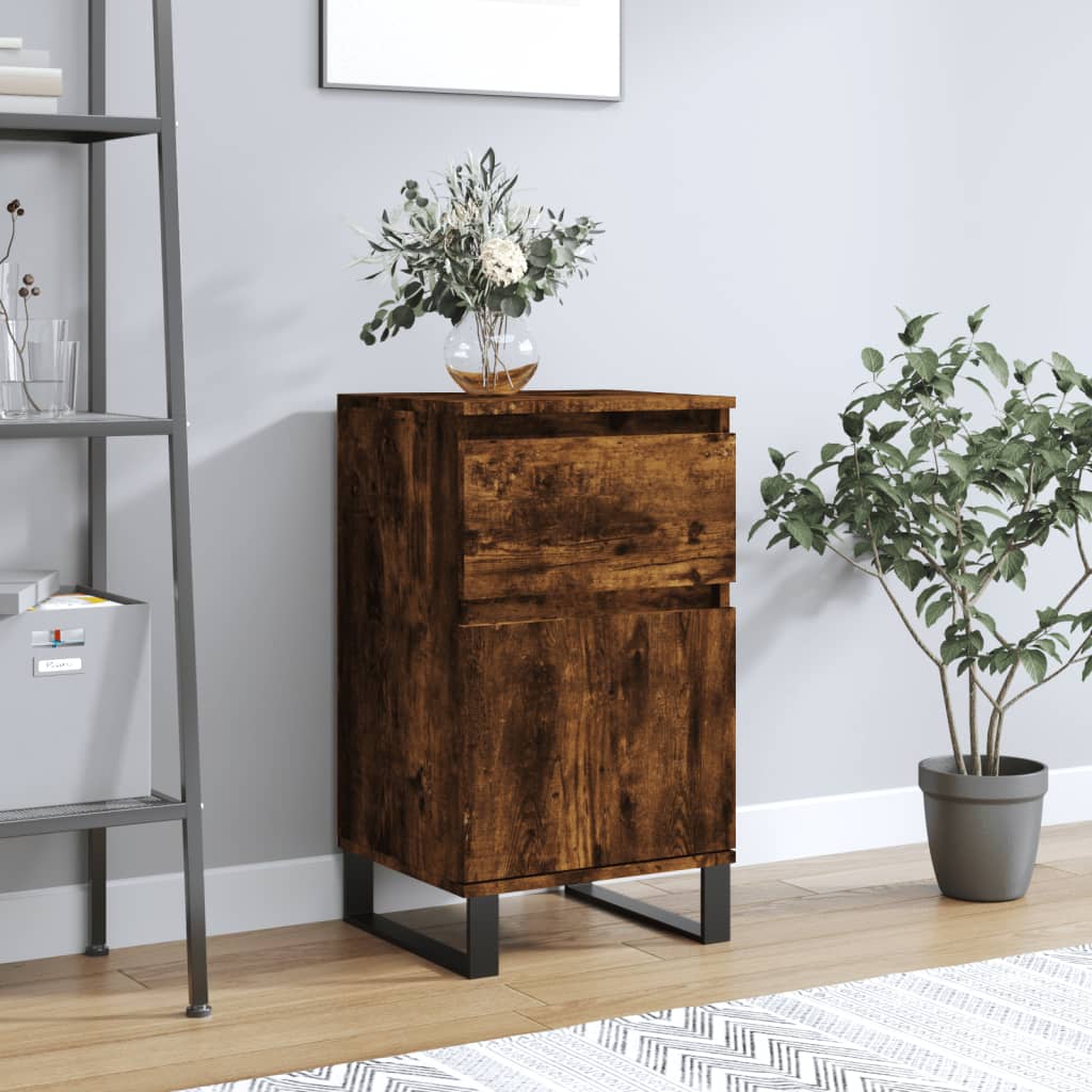 vidaXL Sideboard Smoked Oak 40x35x70 cm Engineered Wood 1