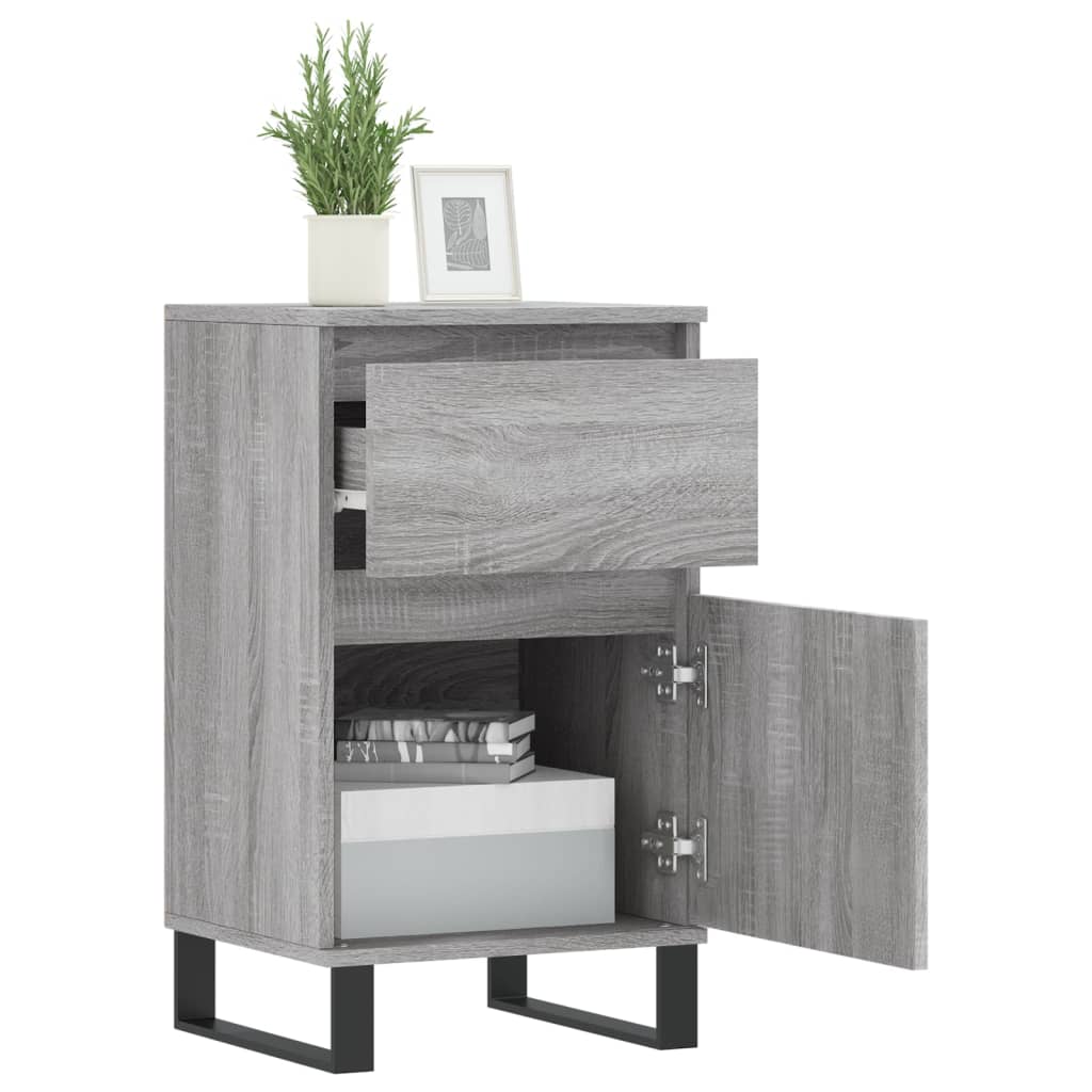 vidaXL Sideboards 2 pcs Grey Sonoma 40x35x70 cm Engineered Wood 4